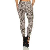 Damen Leggings Leo Zebra Print Stretch Slim Fit, S-XL