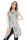 Strickjacke Sweats Poncho Umhang Cardigan Jacke; Ecru/S/M
