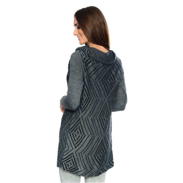 Strickjacke Sweats Poncho Umhang Cardigan Jacke; Grafit/S/M