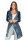 Strickjacke Sweats Poncho Umhang Cardigan Jacke; Blau/S/M