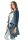 Strickjacke Sweats Poncho Umhang Cardigan Jacke; Blau/S/M