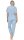Damen Pyjama Hose + Shirt Schlafanzug Pyjama-Set; Blau/L/40