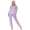 Damen Pyjama Hose + Shirt Schlafanzug Pyjama-Set; Flieder/L/40
