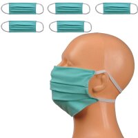 5 Stück Maske Mundschutz Gesichtsmaske waschbar 2-Lagen Baumwolle 100%,  Grün