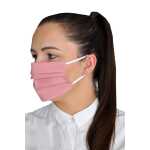 5 Stück Damen Masken Mundschutz Gesichtsmaske waschbar 2-Lagen Baumwolle 100%,  Altrosa