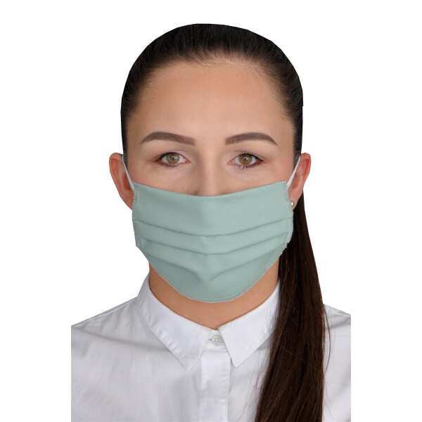 5 Stück Damen Masken Mundschutz Gesichtsmaske waschbar 2-Lagen Baumwolle 100%,  Grün