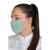 5 Stück Damen Masken Mundschutz Gesichtsmaske waschbar 2-Lagen Baumwolle 100%,  Grün