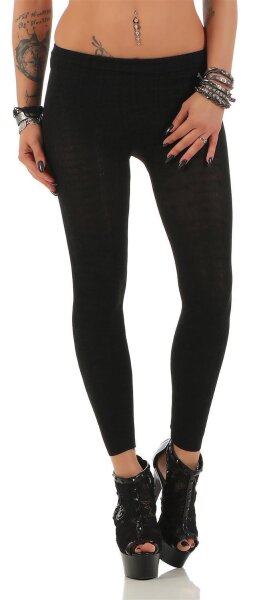Damen Leggings Strumpfhosen ohne Fuß Strümpfe Strumpfhosen ; Schwarz/40-42
