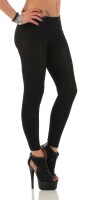 Damen Leggings Strumpfhosen ohne Fuß Strümpfe Strumpfhosen ; Schwarz/40-42