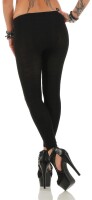 Damen Leggings Strumpfhosen ohne Fuß Strümpfe Strumpfhosen ; Schwarz/40-42