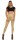 Damen Leggings hoher bund Glanz / Matt  Lack; Beige XXL/44