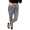 Damen Aladin-Hose Haremshose; Leo-Grau L/XL