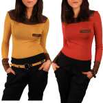 Longshirt Tunika Ripp Pullover; S/M;