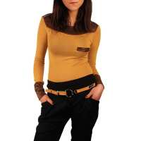 Longshirt Tunika Ripp Pullover; S/M;