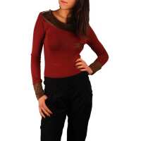 Longshirt Tunika Ripp Pullover; S/M;