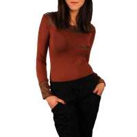 Longshirt Tunika Ripp Pullover; S/M;