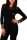 Longshirt Tunika Ripp Pullover; S/M; Schwarz