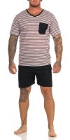 Herren Pyjama Short & T-Shirt Schlafanzug Nachthemd;...