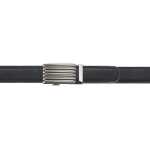 Herren Leder Gürtel Schwarz mit Automatic Schliesse 3,5 cm Breiter-Gürtel ;