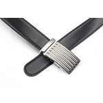 Herren Leder Gürtel Schwarz mit Automatic Schliesse 3,5 cm Breiter-Gürtel ;
