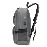Multifunktionsrucksack mit USB-Ladeanschluss auch  für Laptop 17" geeignet; Grau