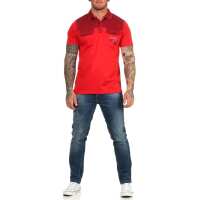 Herren Polo-Shirt mit 2 Brusttaschen; Rot M/50