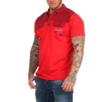 Herren Polo-Shirt mit 2 Brusttaschen; Rot M/50