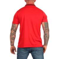 Herren Polo-Shirt mit 2 Brusttaschen; Rot M/50
