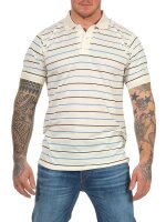 Herren Polo-Shirt mit Streifenmuster und Knopfleiste aus...