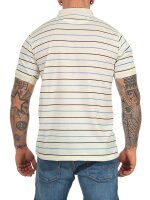 Herren Polo-Shirt mit Streifenmuster und Knopfleiste aus 100 % Baumwolle