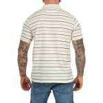 Herren Polo-Shirt mit Streifenmuster und Knopfleiste aus 100 % Baumwolle