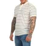 Herren Polo-Shirt mit Streifenmuster und Knopfleiste aus 100 % Baumwolle