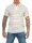 Herren Polo-Shirt mit Streifenmuster und Knopfleiste aus 100 % Baumwolle