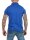 Herren Sport Polo Shirt Stretch Kurz-Arm; Blau M