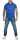 Herren Sport Polo Shirt Stretch Kurz-Arm; Blau M