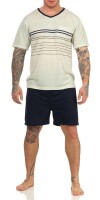 Herren Sommer Pyjama Short & T-Shirt Schlafanzug;...