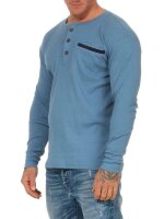 Herren Basic Langarm Shirt Baumwolle; S M L XL XXL 3XL