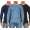 Herren Basic Langarm Shirt Baumwolle; S M L XL XXL 3XL