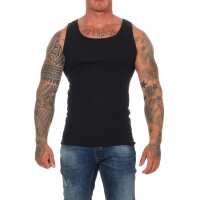 2 Stück Herren Unterhemd Männer Unterwäsche Baumwolle;  Schwarz/XL