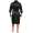 Herren Morgenmantel Robe Bathrobe Bademantel Satin, Schwarz L