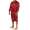 Herren Morgenmantel Robe Bathrobe Bademantel Satin, Rot L