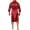 Herren Morgenmantel Robe Bathrobe Bademantel Satin, Rot L