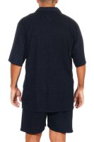 Herren Pyjama Short & Tshirt Schlaf-Anzug; Navy M