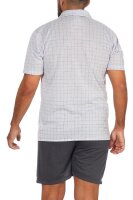 Herren Pyjama Short & Tshirt Schlaf-Anzug; Graublau M