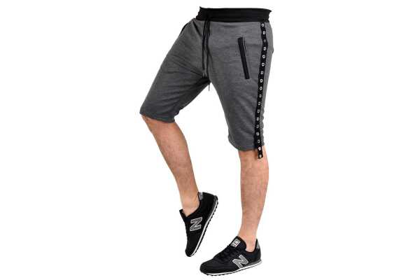 Herren Shorts Kurzehose Sport Fitness Training Freizeit Sommer; Dunkel-Grau XXL