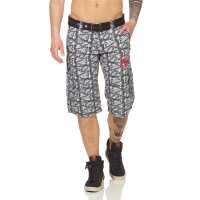Herren Jungen Kurze Hosen Bermuda Shorts Karo mit...