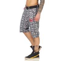Herren Jungen Kurze Hosen Bermuda Shorts Karo mit Gürtel; Model 6 30