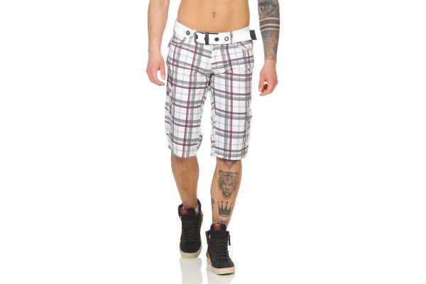 Herren Jungen Kurze Hosen Bermuda Shorts Karo mit Gürtel; Model 4-29