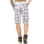 Herren Jungen Kurze Hosen Bermuda Shorts Karo mit Gürtel; Model 4-29