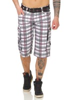 Herren Jungen Kurze Hosen Bermuda Shorts Karo mit...